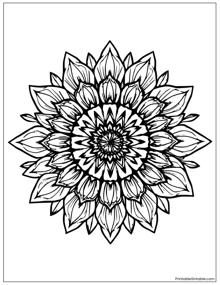 advanced sunflower mandala