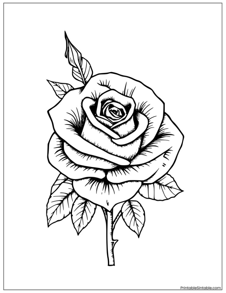 aesthetic rose tattoo design