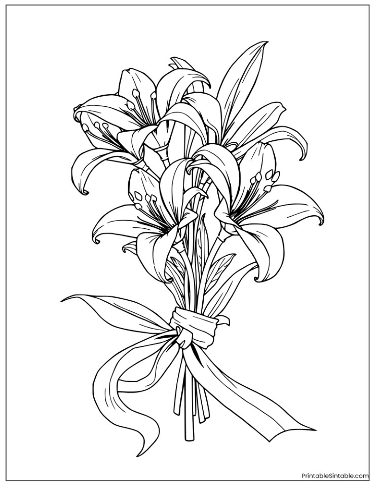 beautiful lily bouquet