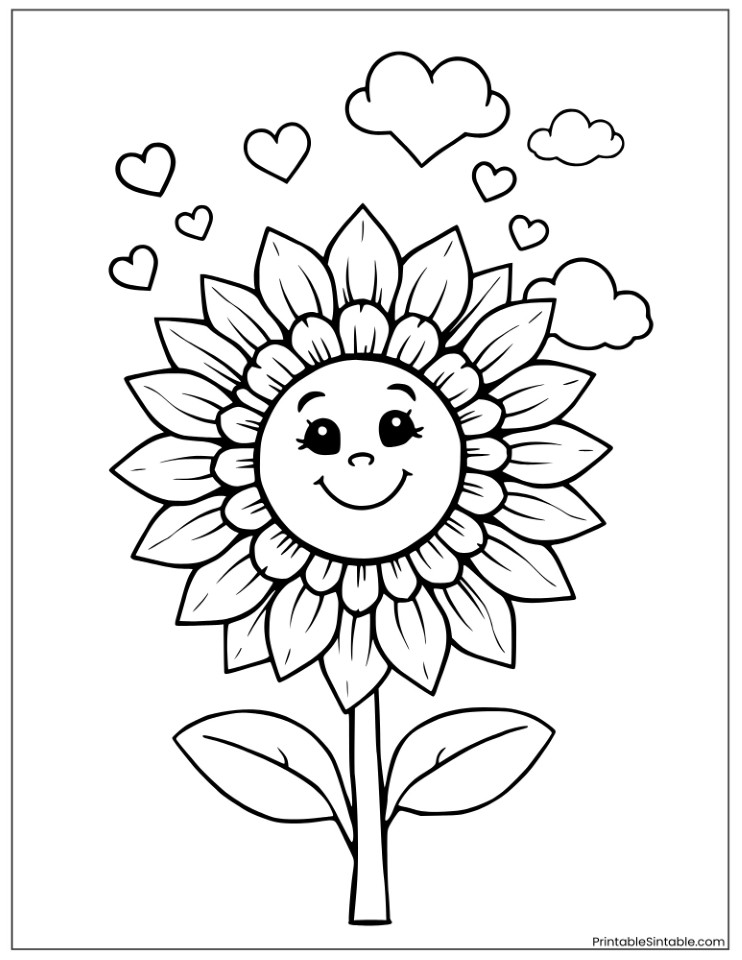 cute smiling sunflower