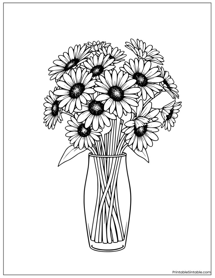 daisy bouquet in a vase