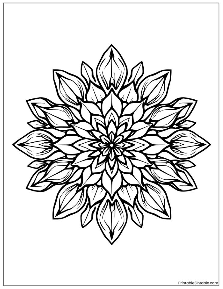 detailed tulip mandala design