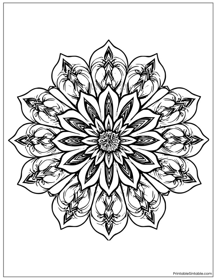 floral orchid mandala