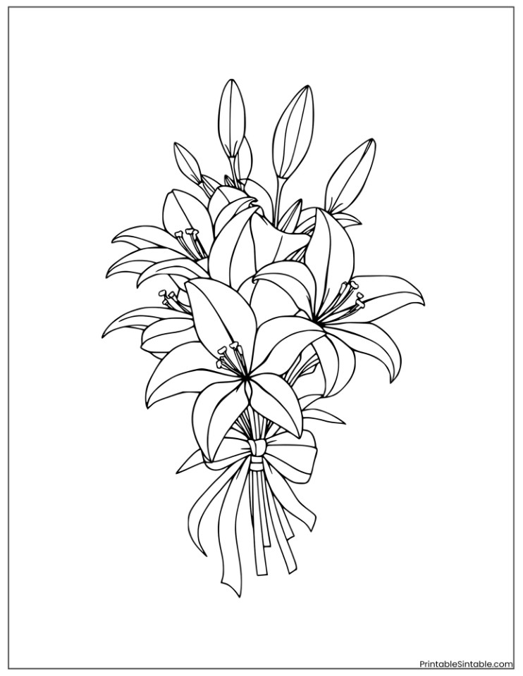 lily bouquet with elegant design