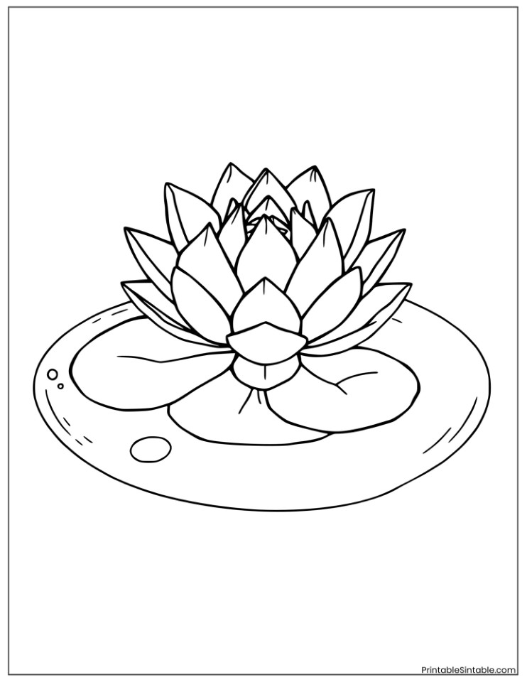 lotus in a small pond