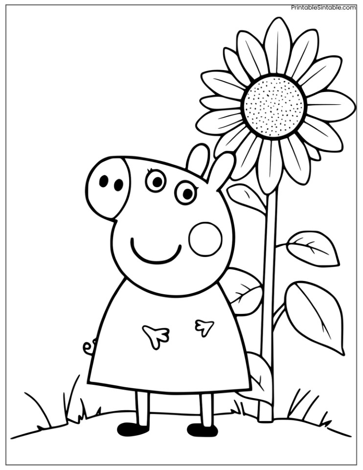 peppa pig sunflower
