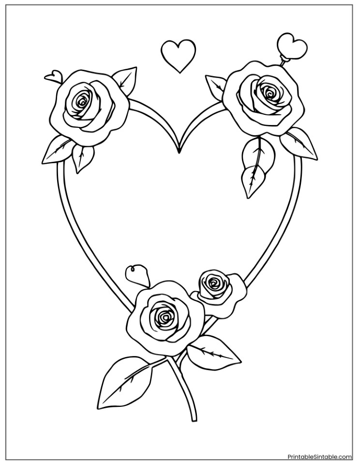 simple heart shaped roses