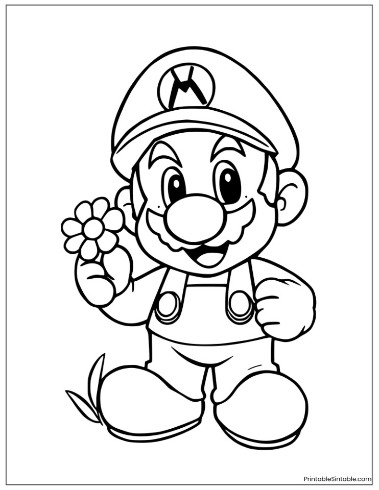 simple paper mario with daisy petals