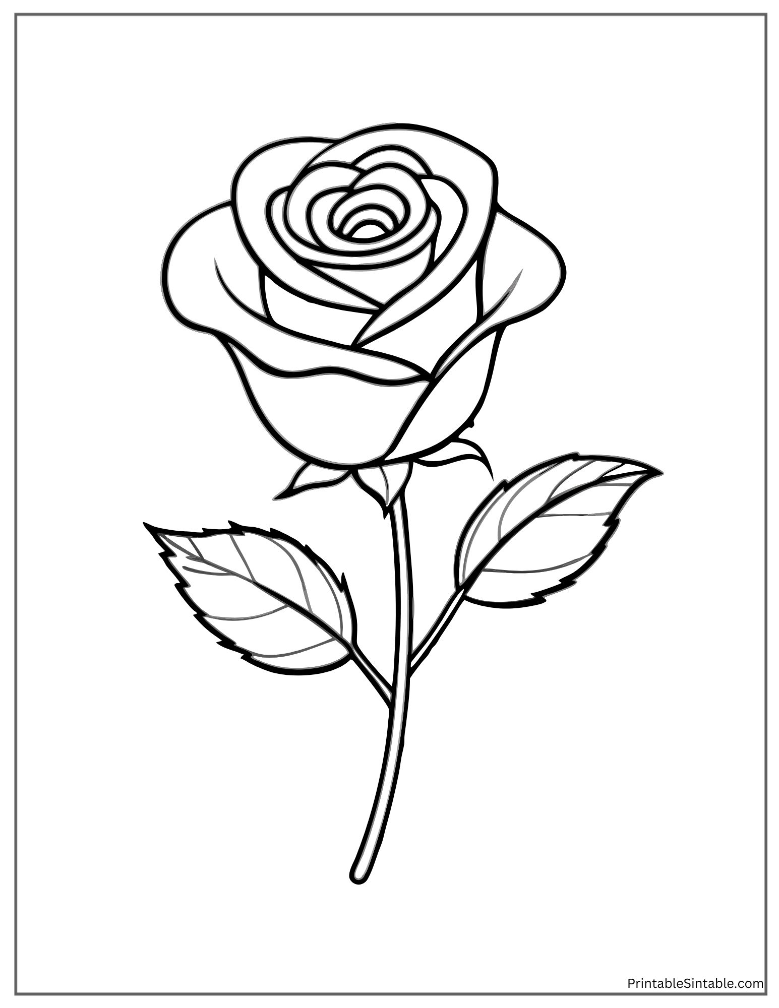 small rose with simple leaves