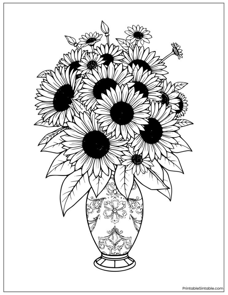 sunflower and daisy floral arrangement