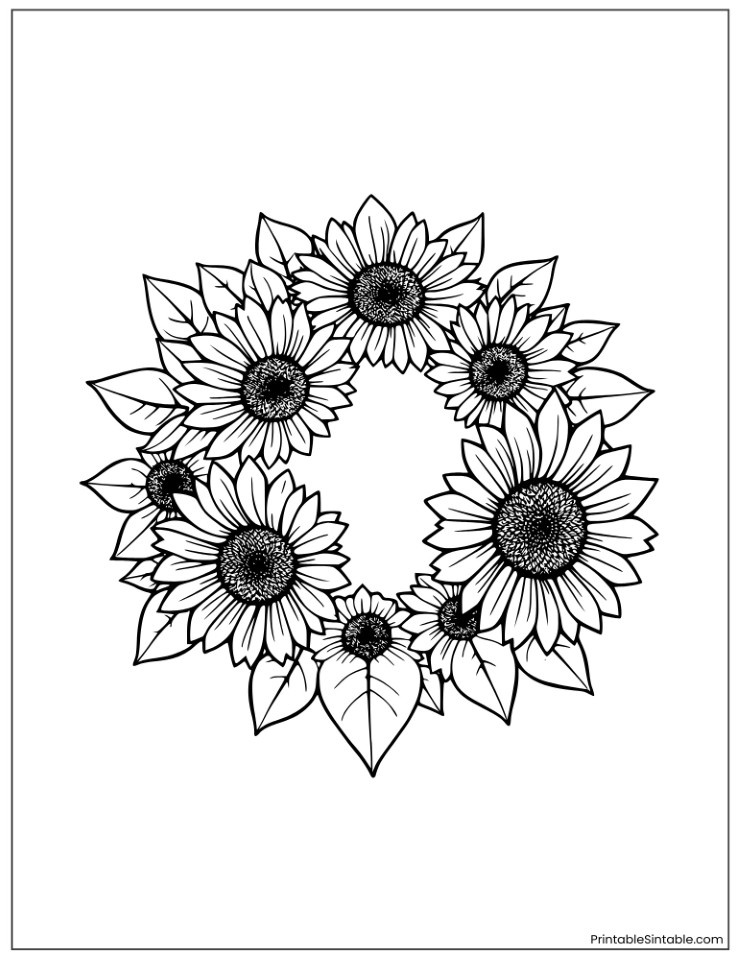 sunflower wreath