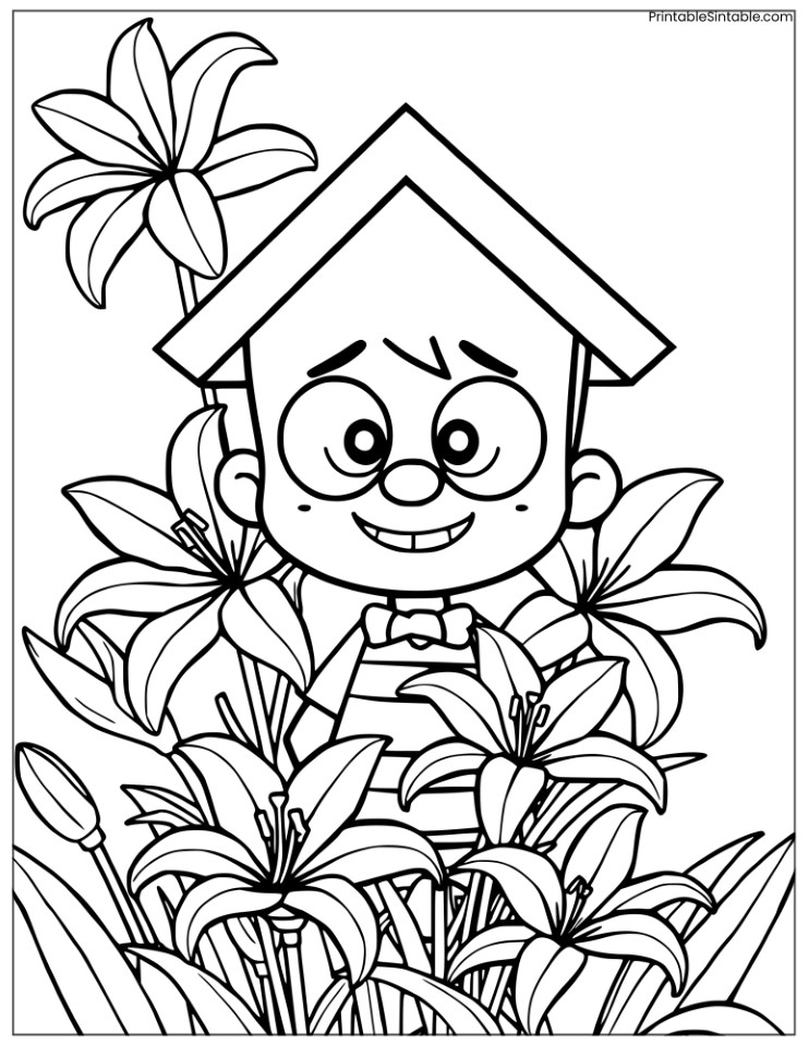 the loud house character with lilies
