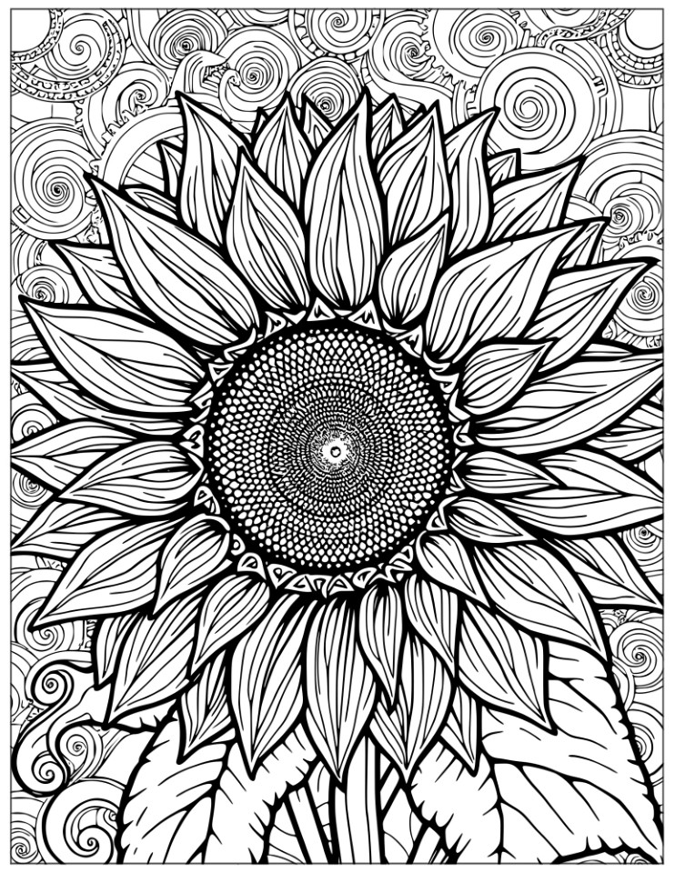 trippy sunflower art
